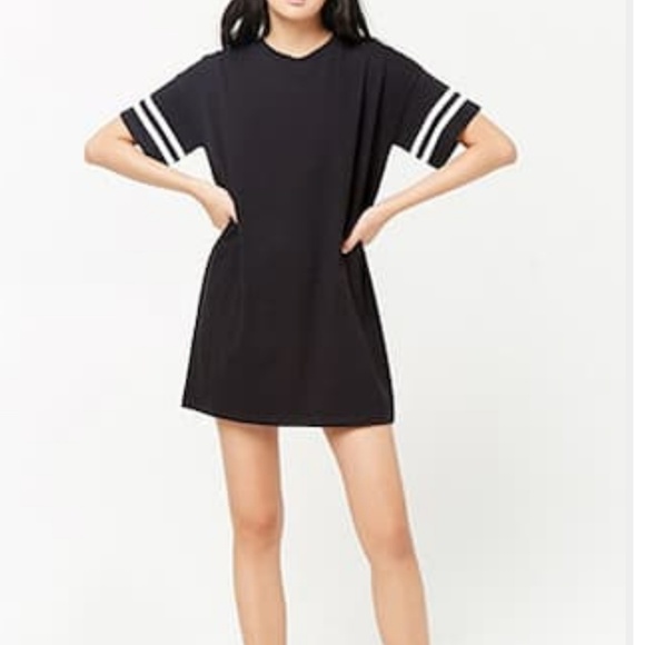Striped Sleeve T-Shirt Dress - Picture 1 of 1